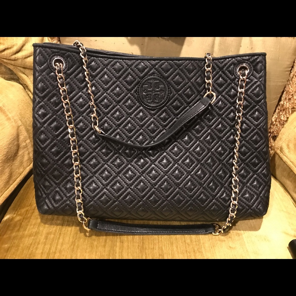 Tory Burch Marion Diamond Quilted Leather Tote